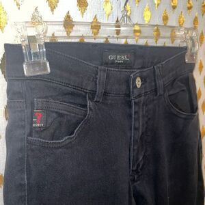 Vintage 90s GUESS jeans black size 24 XS